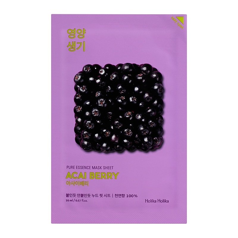 Holika Holika Pure Essence Mask Sheet Acai Berry – veido kaukė